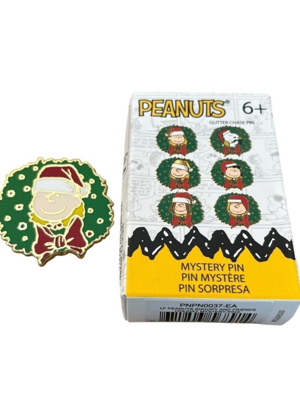 Loungefly Peanuts Christmas Charlie Brown Santa Wreath Blind box Pin New Box